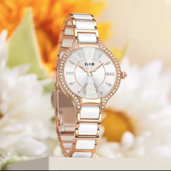 Watch For Women Brand Retro Light Luxury Waterproof Diamond inlaid high quality Stainless Steel Female Fashion Clock Watchees - Image 4