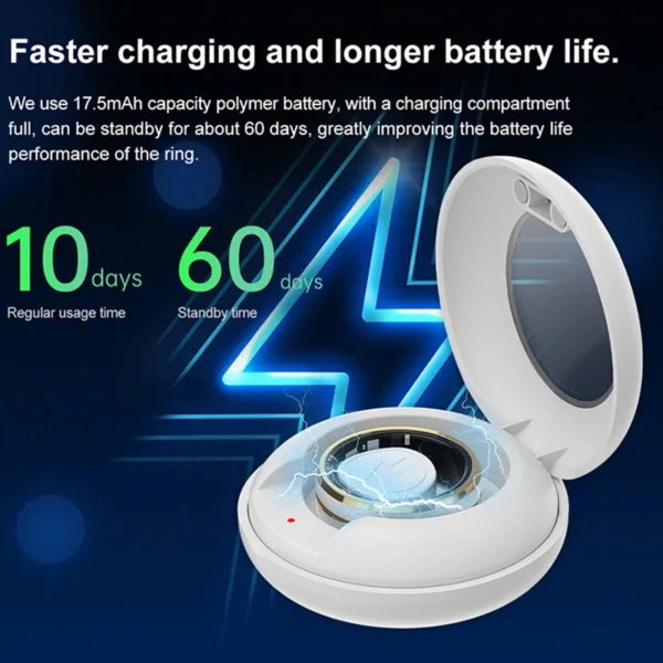 2024 Smart Ring Men Women IP68 Waterproof Heart Rate Blood Oxygen Sleep Health Monitor Sport Fitness Health Ring for Android IOS - Image 3