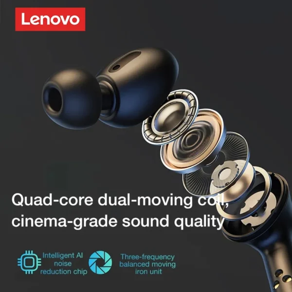 Lenovo LP3 Pro Earphones TWS Bluetooth 5.0 Wireless HIFI Music Headset Display 1200mAh Battery Headphones Gaming Earbuds - Image 5