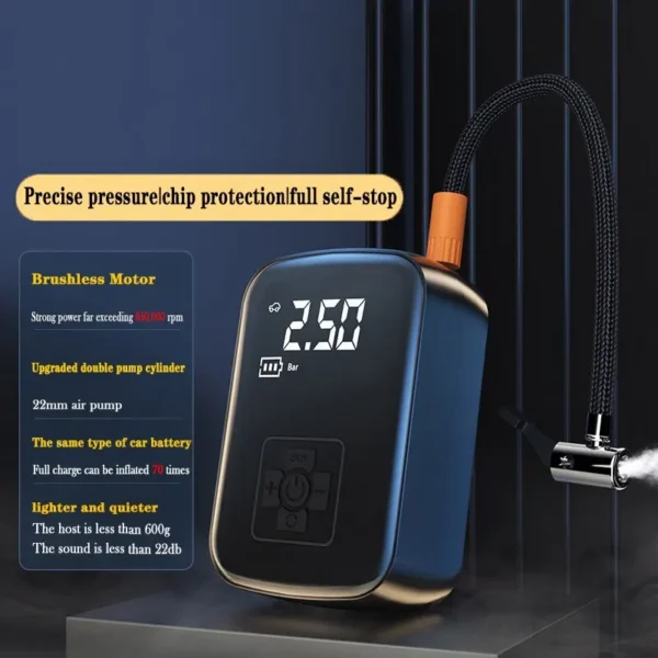 Wireless Car Air Compressor Electric Tire Inflator Pump for Motorcycle Bicycle Boat AUTO Tyre Balls - Image 2