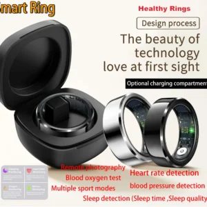 2024 NEW Smart Ring Military Grade Titanium Steel Shell Health Monitoring IP68 & 5ATM Waterproof Multi-sport Modes ring R6
