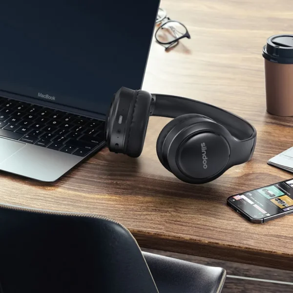 Siindoo JH919 Wireless Bluetooth Headphones Foldable Stereo Earphones Super Bass Noise Reduction Mic For Laptop PC TV - Image 5