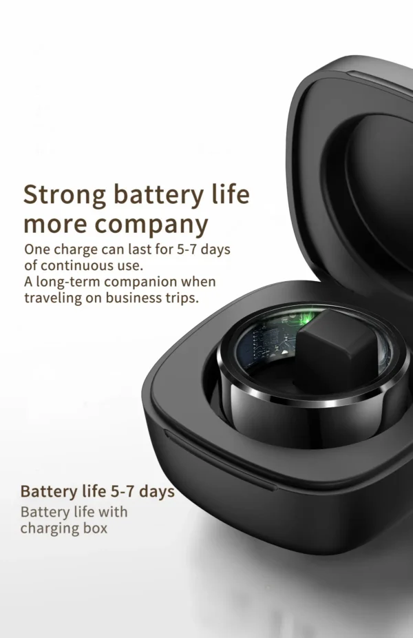 2024 NEW Smart Ring Military Grade Titanium Steel Shell Health Monitoring IP68 & 5ATM Waterproof Multi-sport Modes ring R6 - Image 3
