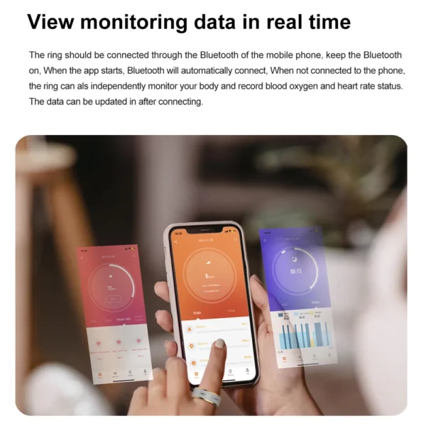2024 Smart Ring Military Grade Titanium Steel Shell Health Monitoring IP68 & 3ATM Waterproof Multi-sport Modes For Android IOS - Image 4