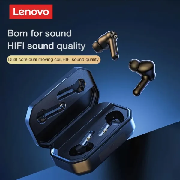 Lenovo LP3 Pro Earphones TWS Bluetooth 5.0 Wireless HIFI Music Headset Display 1200mAh Battery Headphones Gaming Earbuds - Image 2